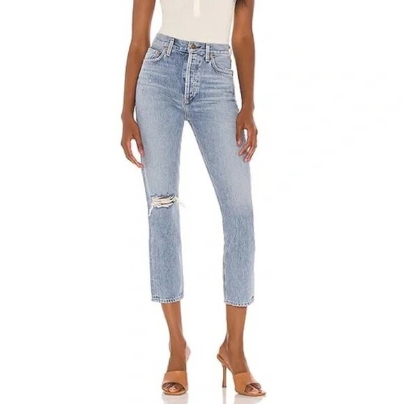 Agolde Denim - Agolde Riley High Rise Straight Crop in Endeavor Jeans Size 27
